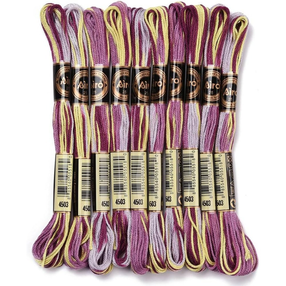 Embroidery Gradient - 6 Strands Purple Variegated Embroidery Floss