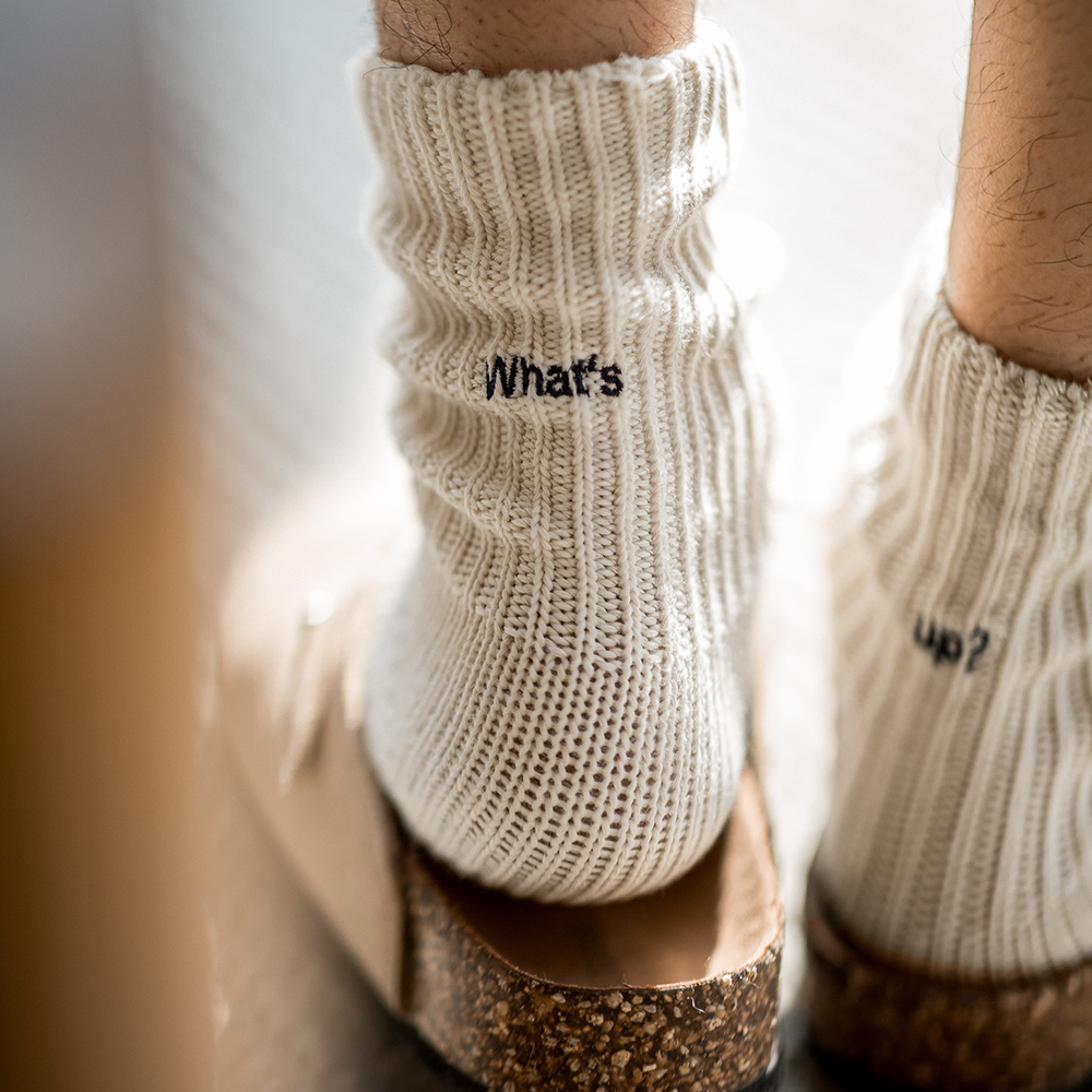 Embroidery On Socks - Maden 3 Pack Pairs Vintage Coarse