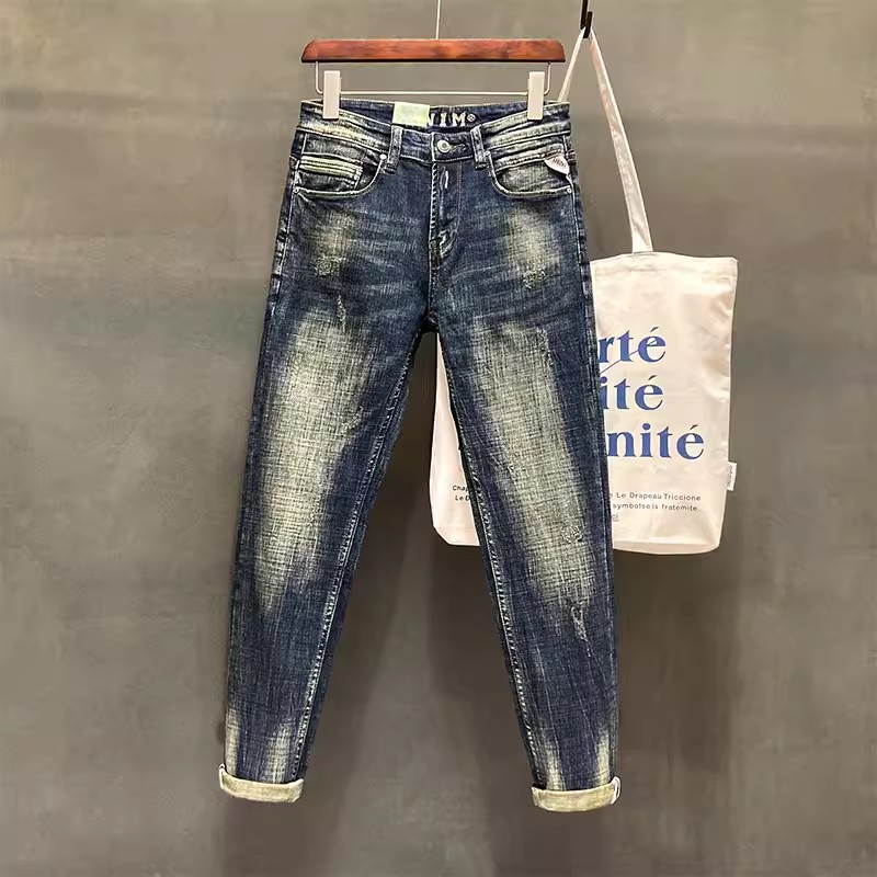 Embroidery Effect - Designer Fashion Men Jeans High Quality