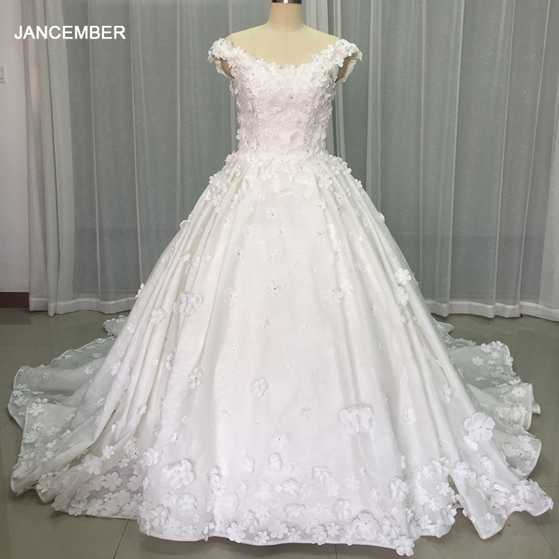 Embroidery Organza - Elegant Superfine Wedding Gown For Bride