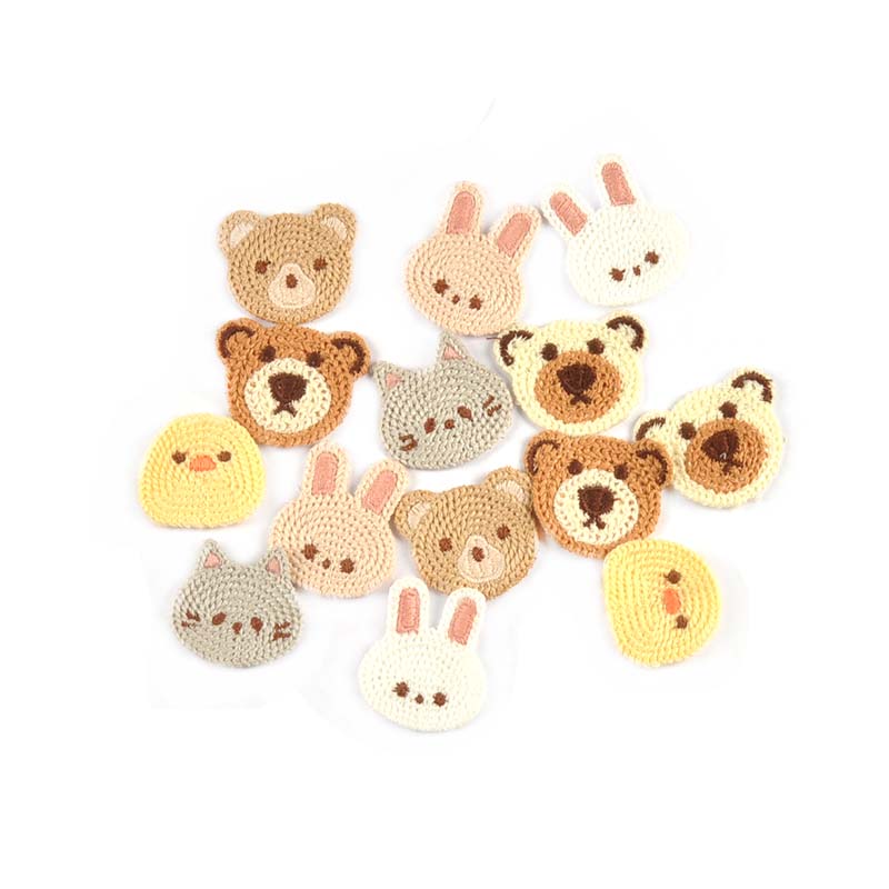 10pcs 3-4.1cm Lovely Bear/Cat/ - Embroidery Letter M ulasan dan harga