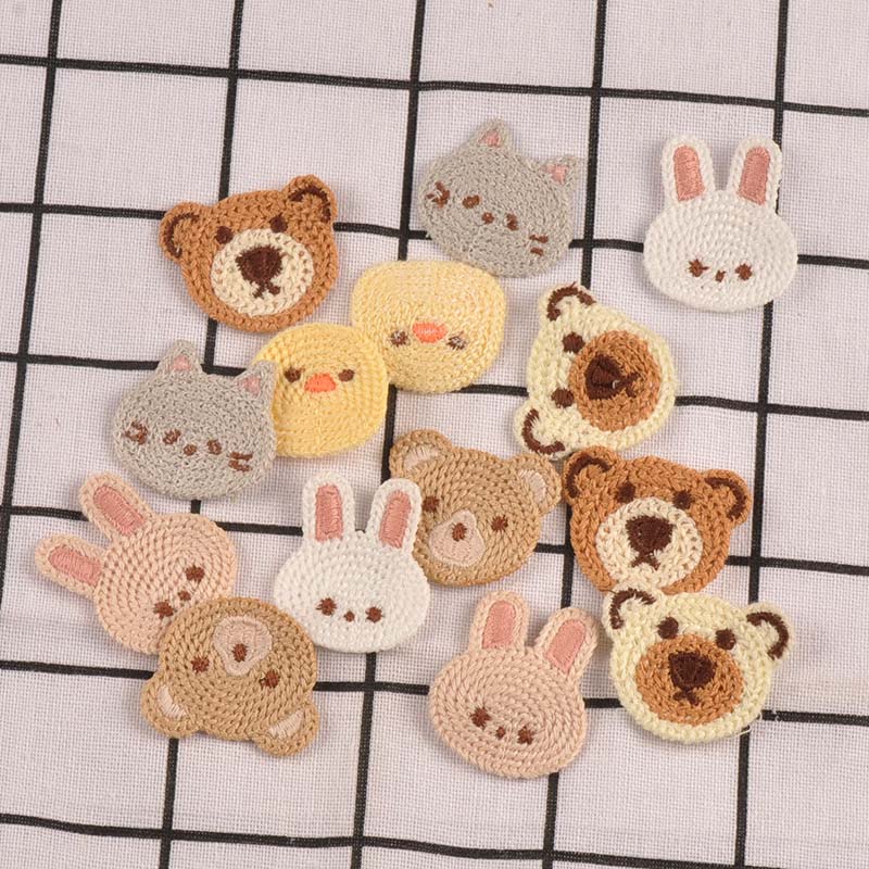10pcs 3-4.1cm Lovely Bear/Cat/ - Embroidery Letter M ulasan dan harga