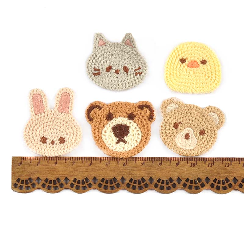 10pcs 3-4.1cm Lovely Bear/Cat/ - Embroidery Letter M ulasan dan harga