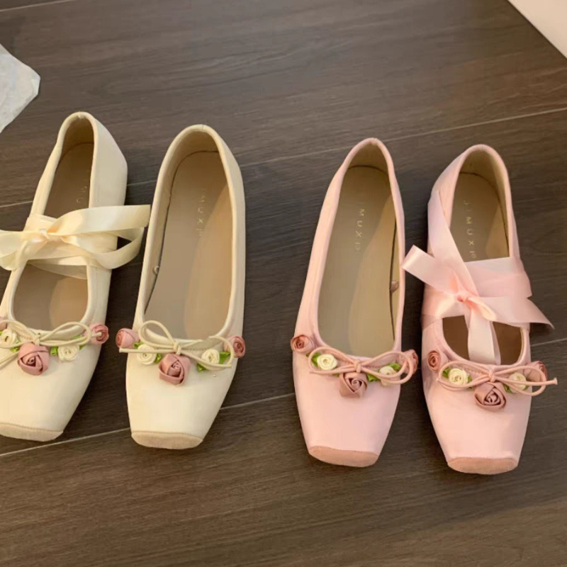 Women Flats Bow Marie Janes Sh - Embroidery Design Free ulasan dan harga
