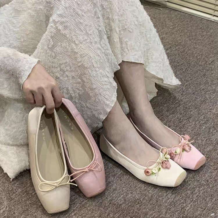 Women Flats Bow Marie Janes Sh - Embroidery Design Free ulasan dan harga