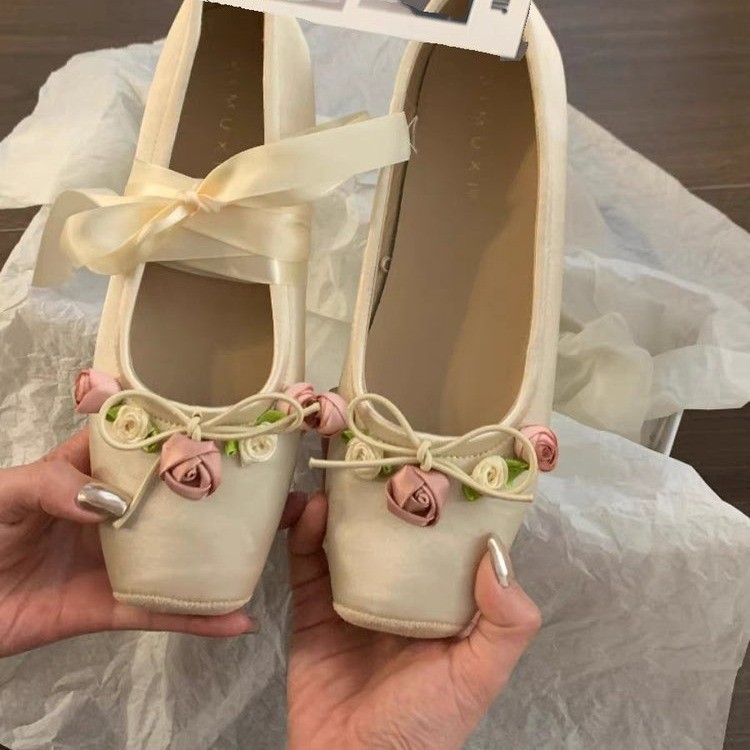 Women Flats Bow Marie Janes Sh - Embroidery Design Free ulasan dan harga