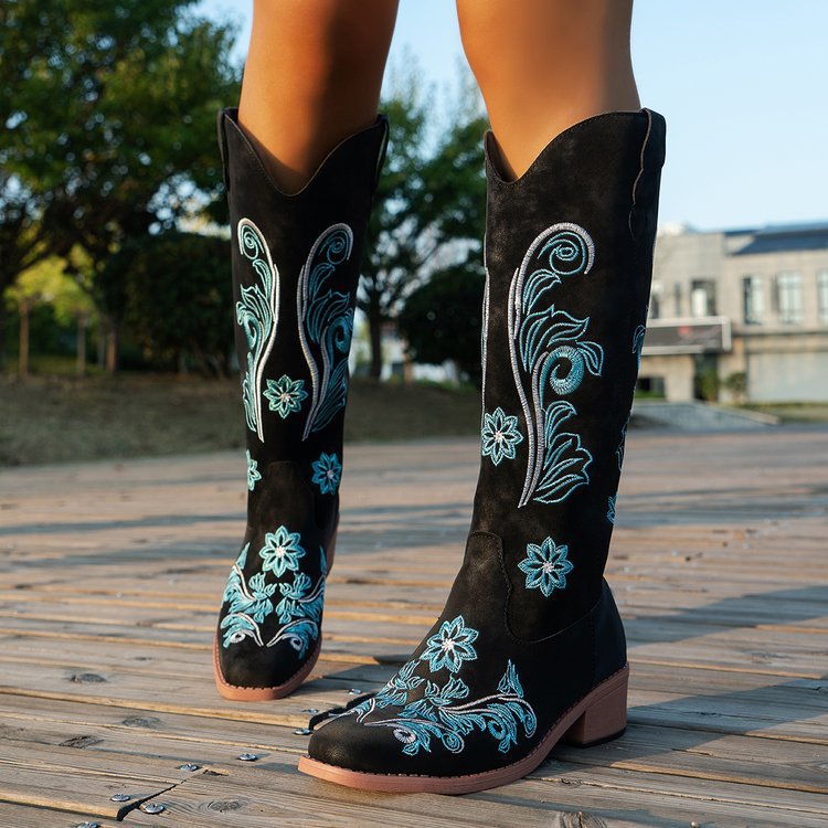 Retro Women Boot Fashion Women - Embroidery Design Free ulasan dan harga