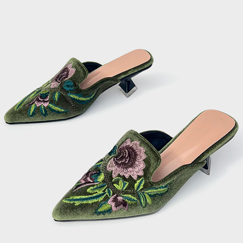 Embroidery Velour Women Shoes  - Embroidery Design Free ulasan dan harga
