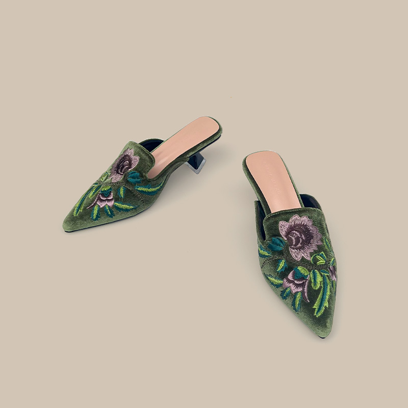 Embroidery Velour Women Shoes  - Embroidery Design Free ulasan dan harga