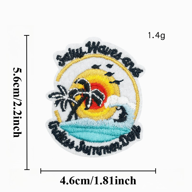 Summer Hot Hawaii Beach Flower - Embroidery Letter M ulasan dan harga