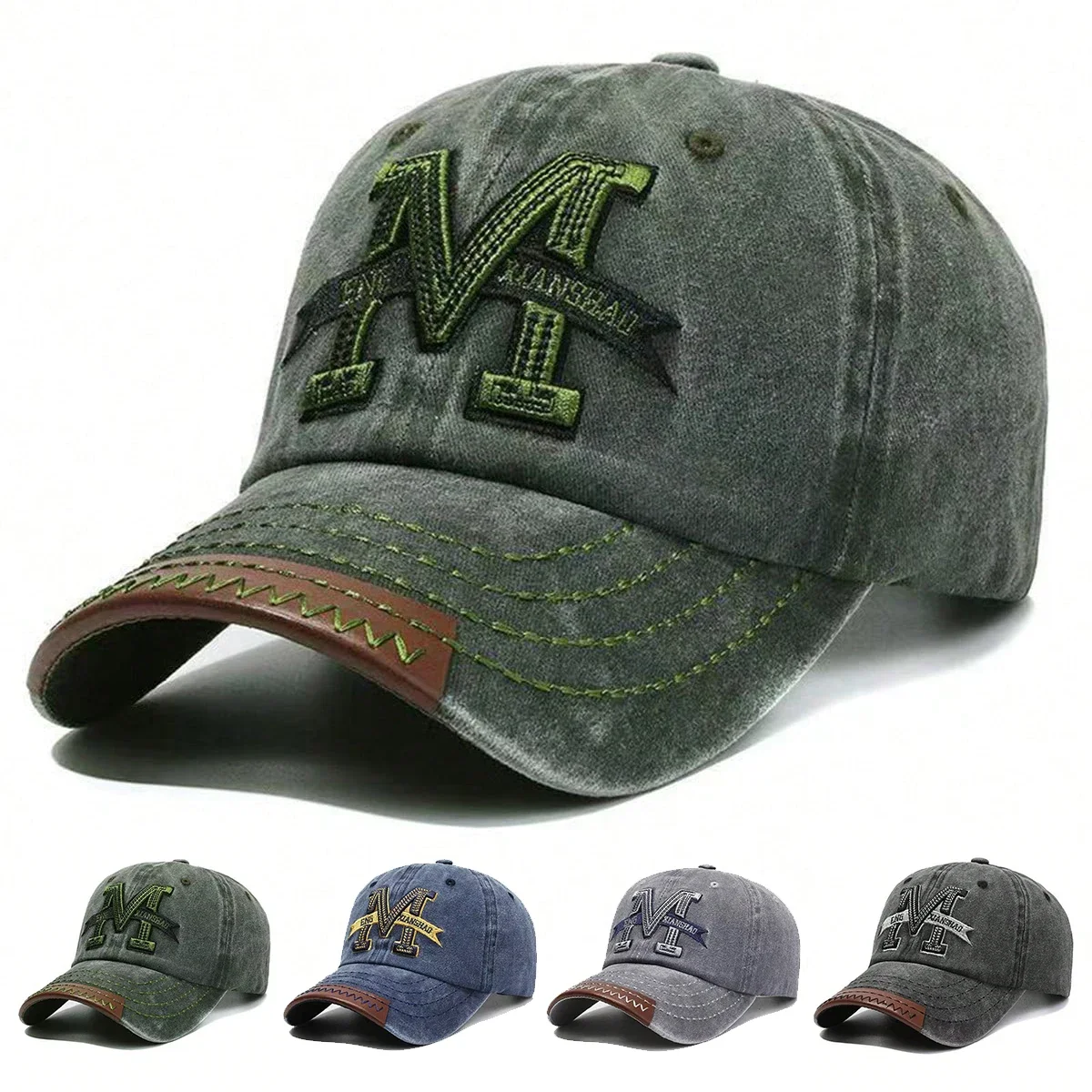 Unisex M Letter Embroidery Was - Embroidery Letter M ulasan dan harga