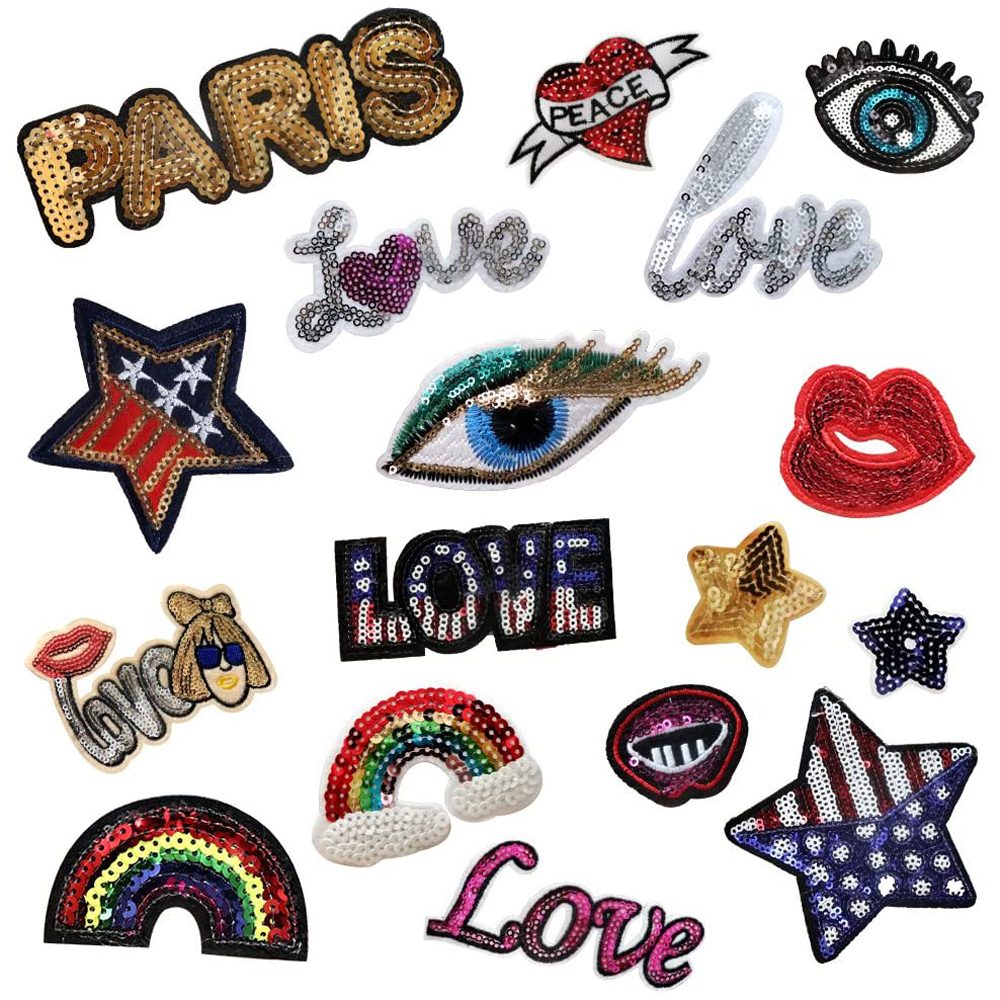 30Pcs/lot Assorted Iron-on Or  - Embroidery Letter M ulasan dan harga