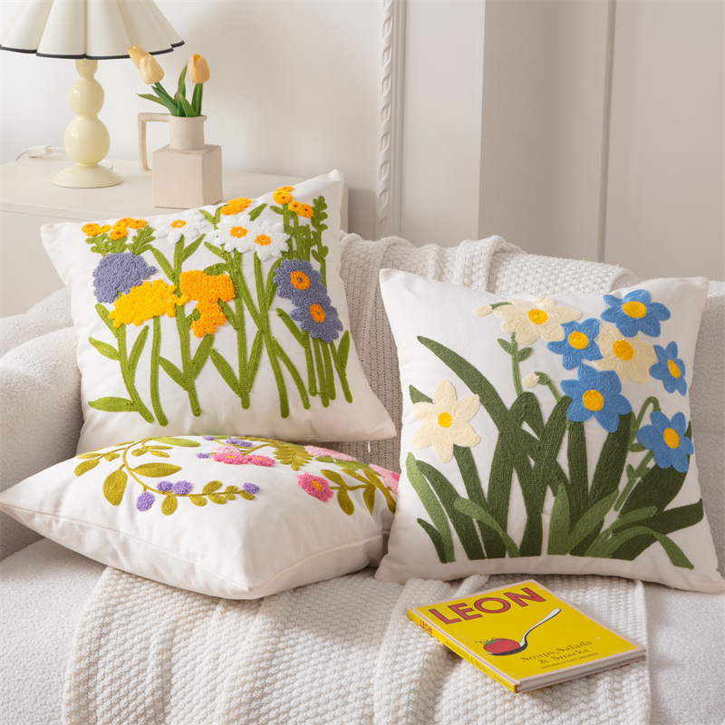 Cotton Canvas 3D Effect Birds  - Embroidery Effect ulasan dan harga