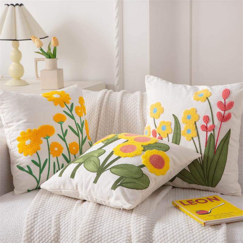 Cotton Canvas 3D Effect Birds  - Embroidery Effect ulasan dan harga