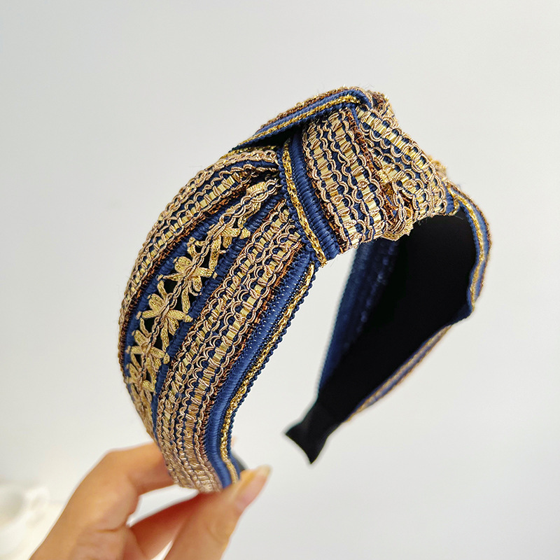 Women Girls Vintage Bohemian E - Embroidery Gold ulasan dan harga