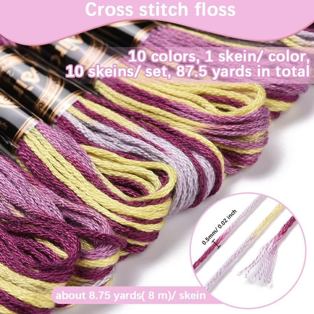 6 Strands Purple Variegated Em - Embroidery Gradient ulasan dan harga