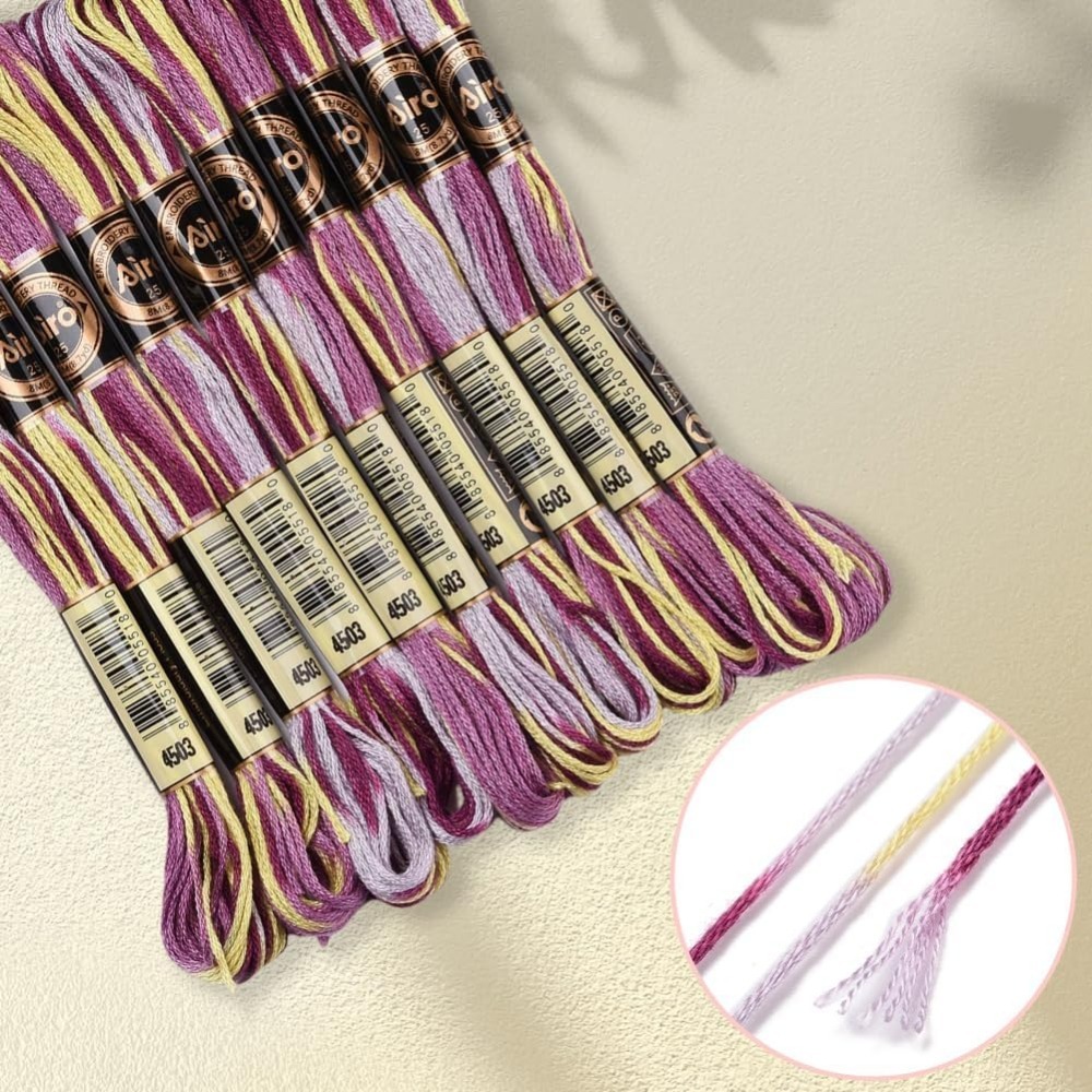 6 Strands Purple Variegated Em - Embroidery Gradient ulasan dan harga