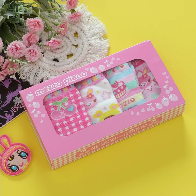 Japanese Cartoon Cute Sweet Lo - Embroidery On Socks ulasan dan harga