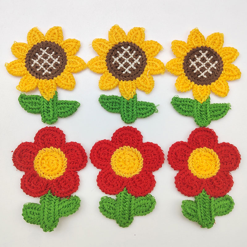 10Pcs Sunflower Embroidery Pat - Embroidery On Socks ulasan dan harga