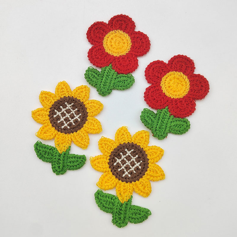 10Pcs Sunflower Embroidery Pat - Embroidery On Socks ulasan dan harga