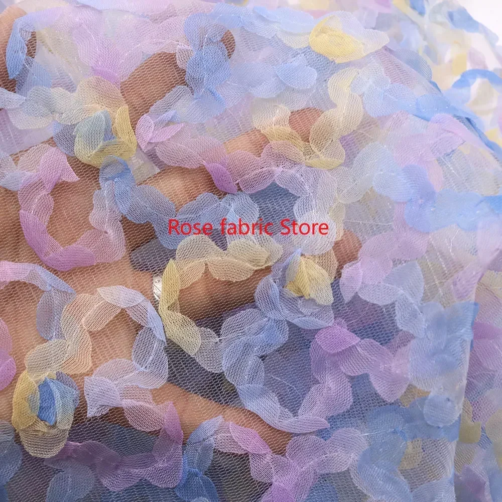 Gradient chiffon rose crochet  - Embroidery Gradient ulasan dan harga