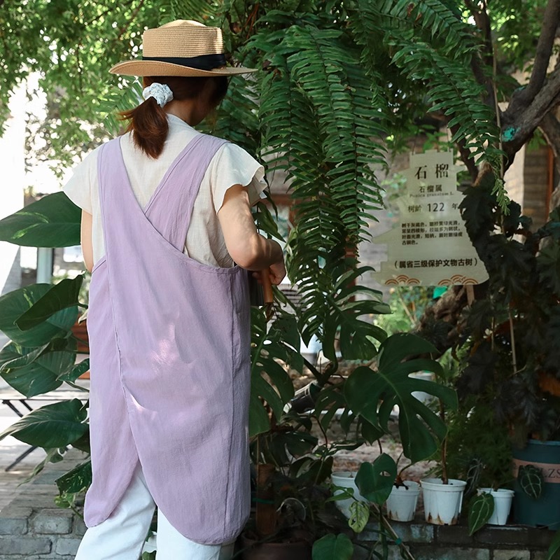 Summer Pure Cotton Embroidery  - Embroidery Apron ulasan dan harga