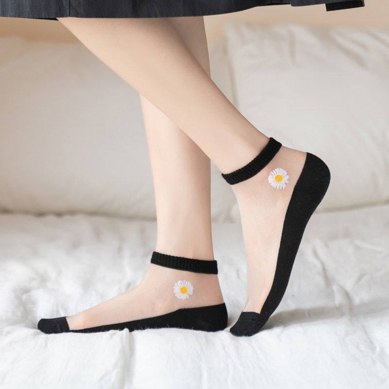 5Pairs/Lot Korea Style Women C - Embroidery On Socks ulasan dan harga