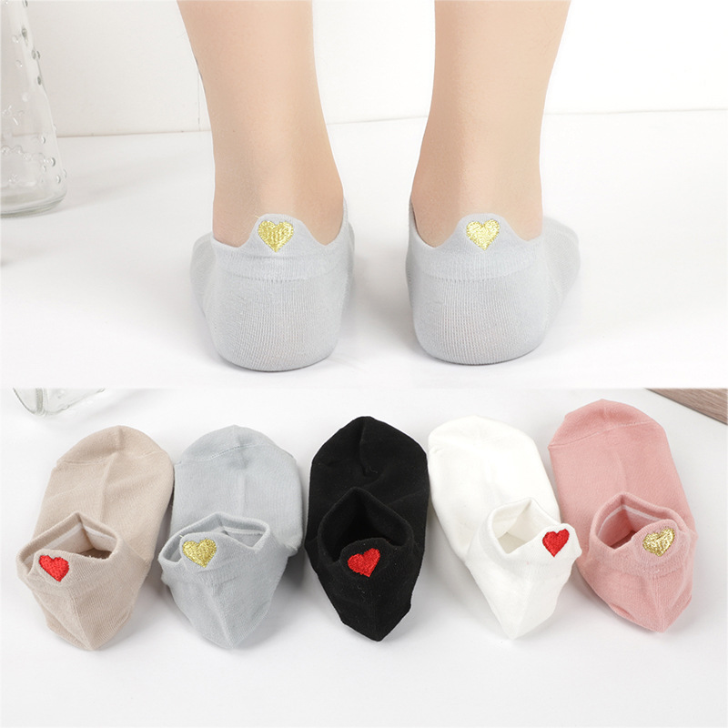 Funny Heel Cute Embroidery Lov - Embroidery On Socks ulasan dan harga