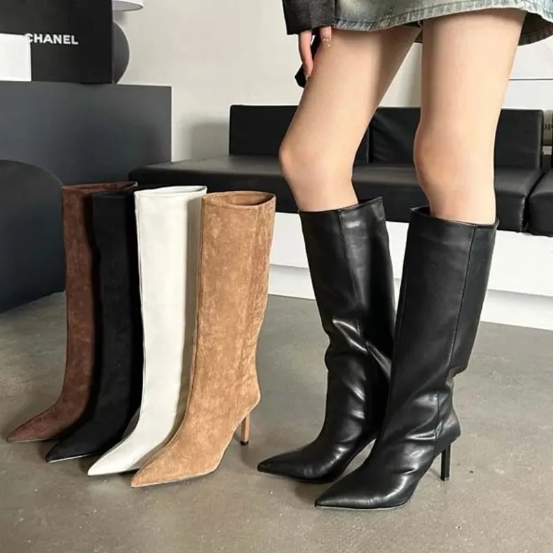 Luxury Women Long Boots Fashio - Embroidery Design Free ulasan dan harga