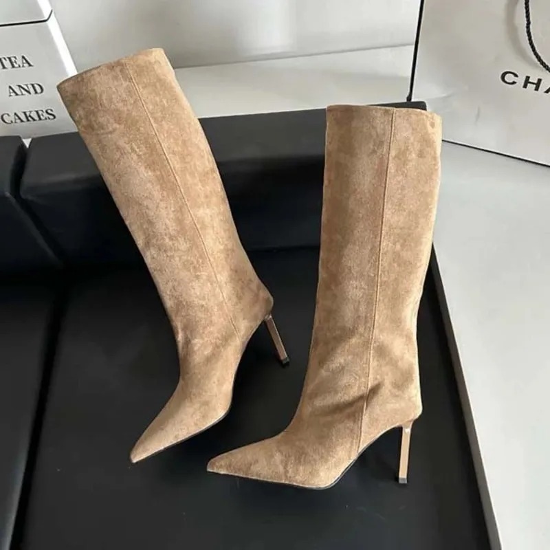Luxury Women Long Boots Fashio - Embroidery Design Free ulasan dan harga