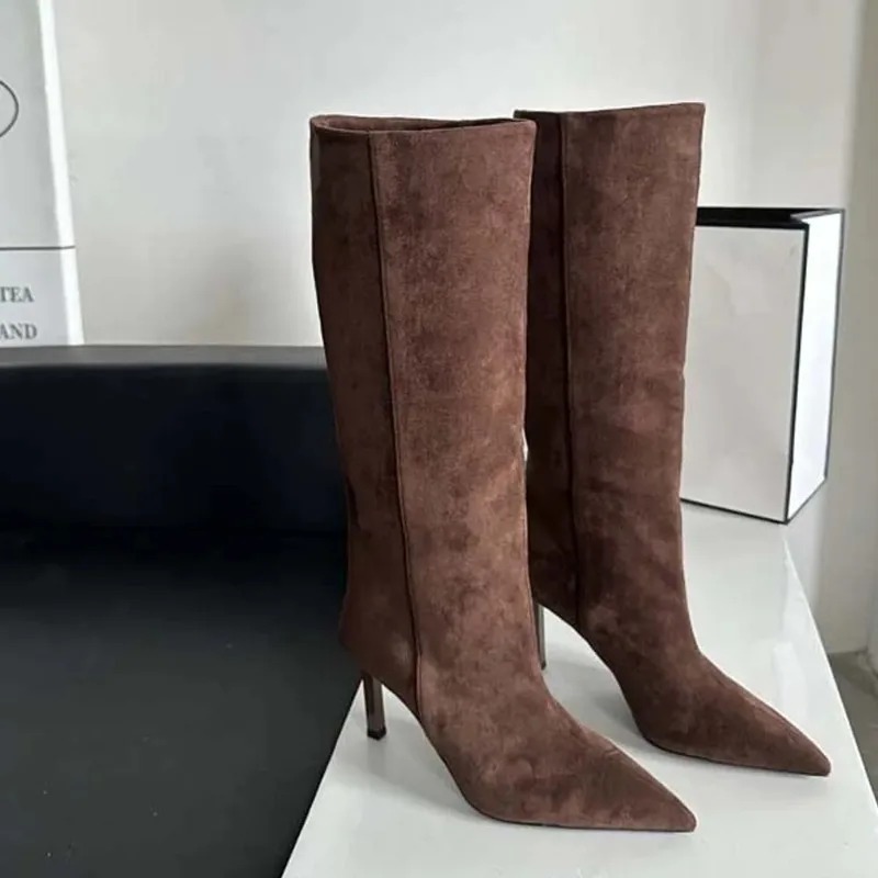 Luxury Women Long Boots Fashio - Embroidery Design Free ulasan dan harga