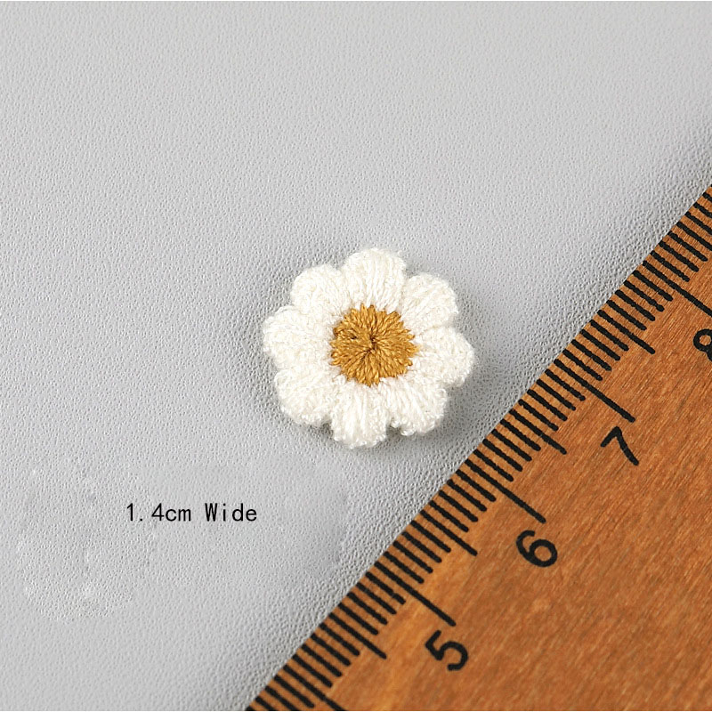 10Pcs Flower Embroidery Patche - Embroidery Letter M ulasan dan harga