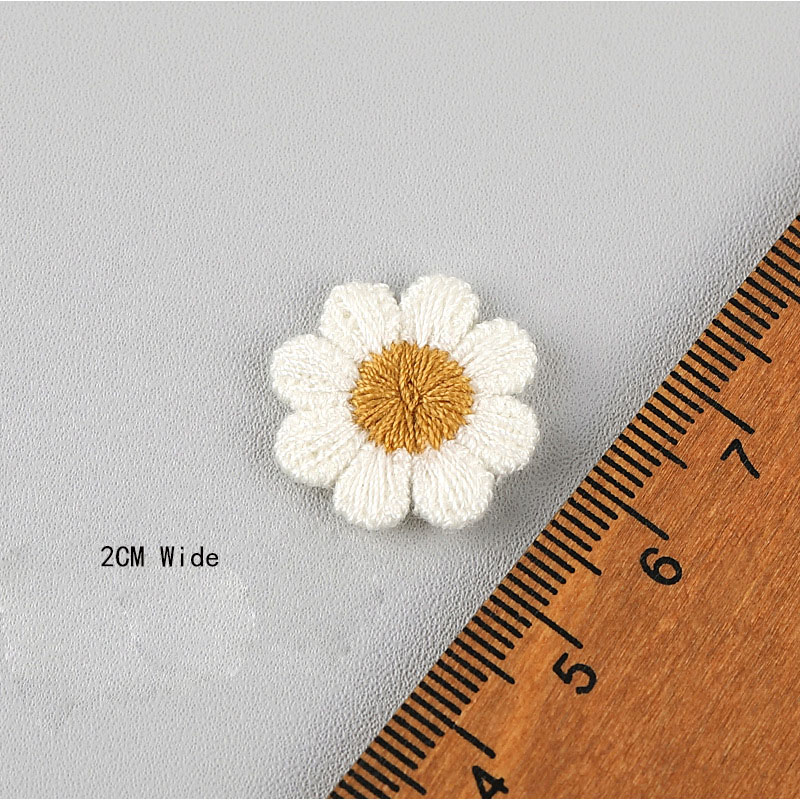10Pcs Flower Embroidery Patche - Embroidery Letter M ulasan dan harga