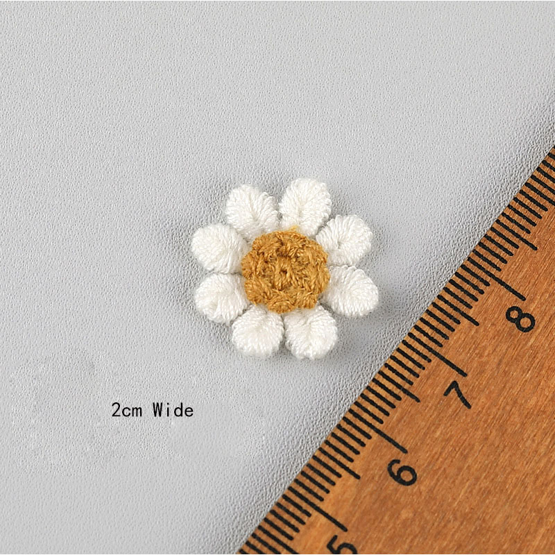 10Pcs Flower Embroidery Patche - Embroidery Letter M ulasan dan harga