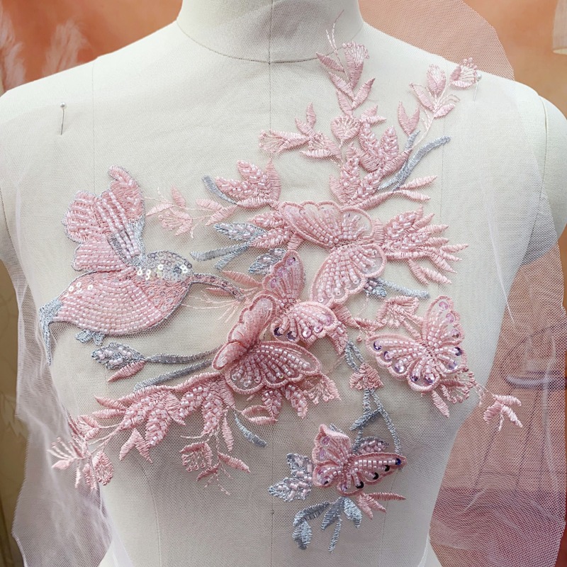 Exquisite Gold Pink Metal Blue - Embroidery Gold ulasan dan harga