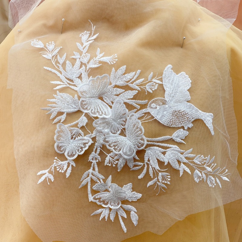 Exquisite Gold Pink Metal Blue - Embroidery Gold ulasan dan harga