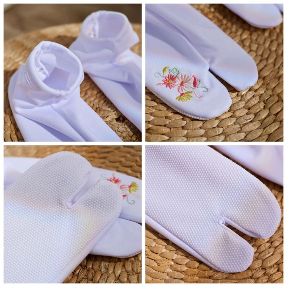 Embroidery Flower Two Toed Soc - Embroidery On Socks ulasan dan harga