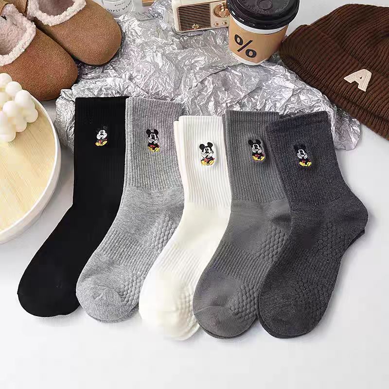 5 Pairs Of Four Season Unisex  - Embroidery On Socks ulasan dan harga