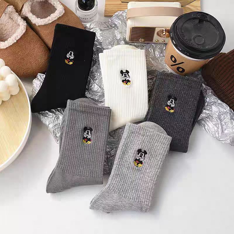 5 Pairs Of Four Season Unisex  - Embroidery On Socks ulasan dan harga