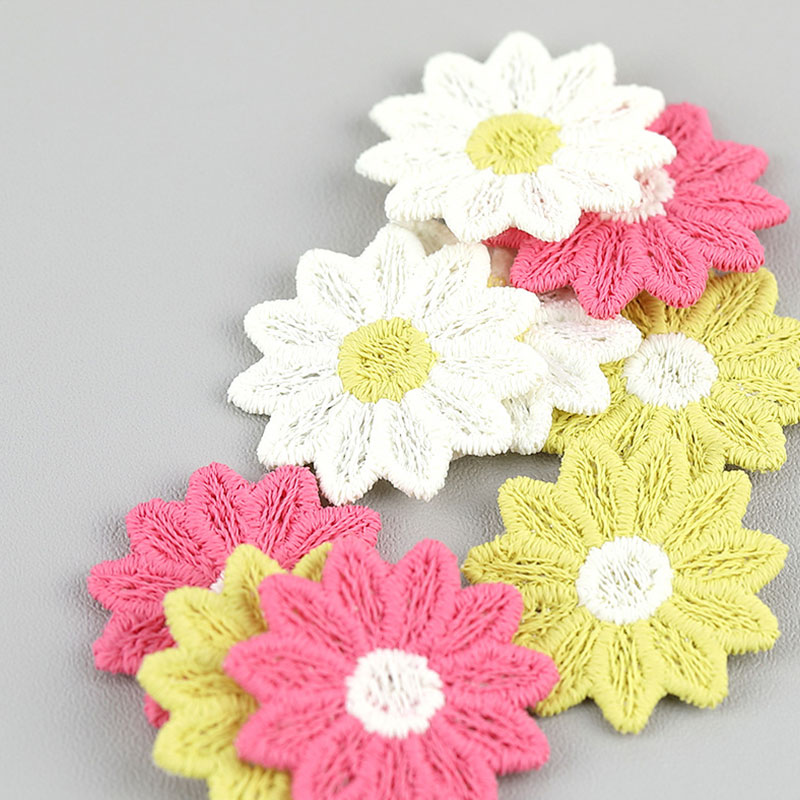 30Pcs 2.5CM Embroidered Sunflo - Embroidery On Socks ulasan dan harga