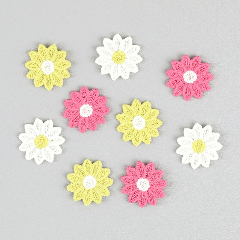 30Pcs 2.5CM Embroidered Sunflo - Embroidery On Socks ulasan dan harga