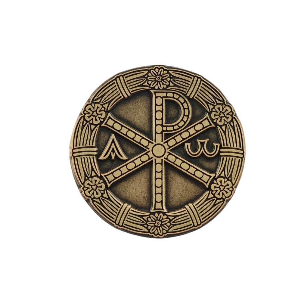 Christian Chi Rho Brooch Gold  - Embroidery Alpha ulasan dan harga