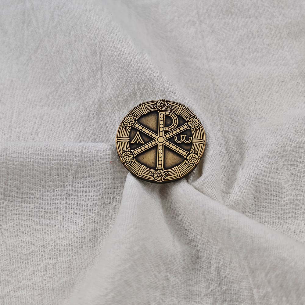 Christian Chi Rho Brooch Gold  - Embroidery Alpha ulasan dan harga