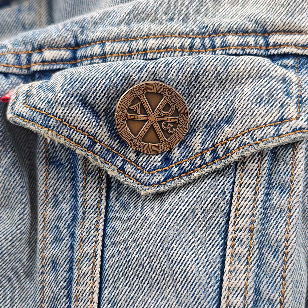 Christian Chi Rho Brooch Gold  - Embroidery Alpha ulasan dan harga