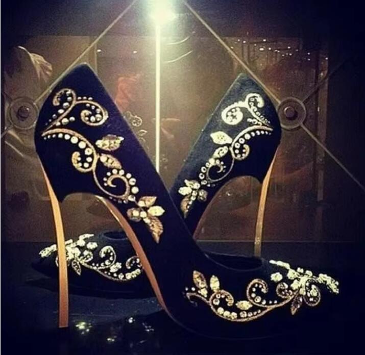 Bling Rhinestone Gold Silver F - Embroidery Gold ulasan dan harga