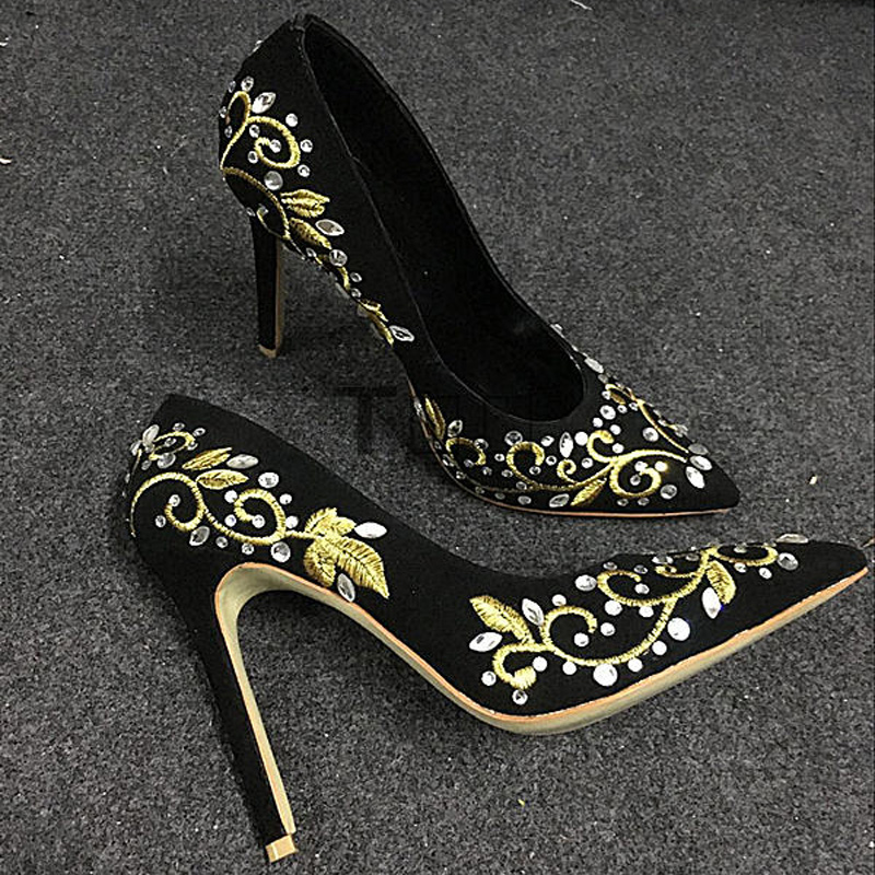 Bling Rhinestone Gold Silver F - Embroidery Gold ulasan dan harga