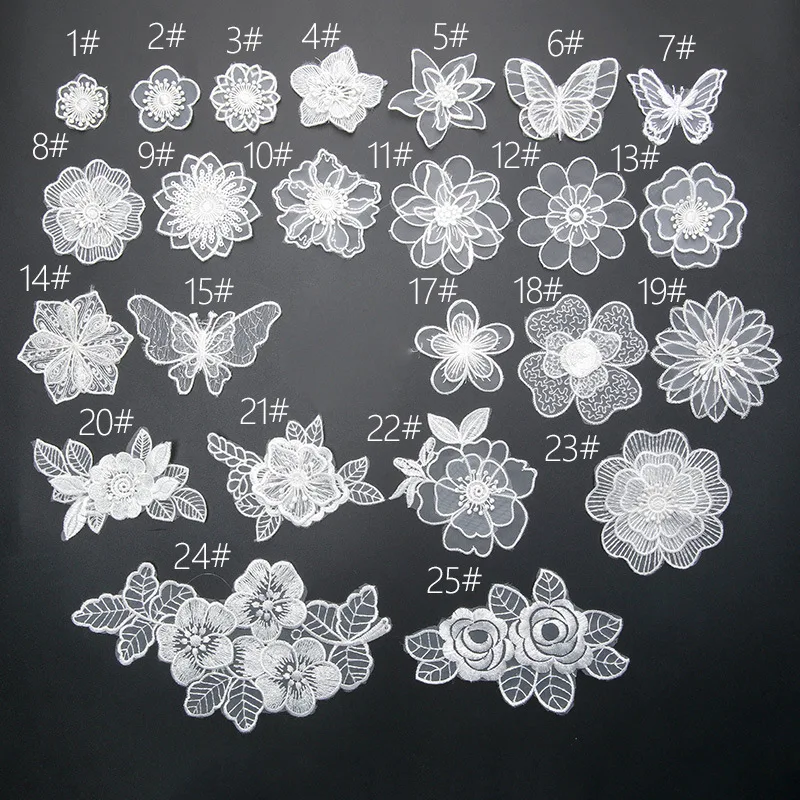 Iron or sew on lace embroidere - Embroidery Letter M ulasan dan harga
