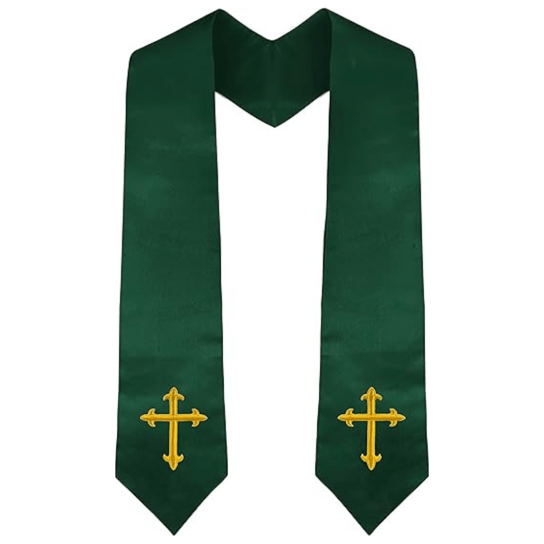 Reversible Clergy Stole Double - Embroidery Gold ulasan dan harga
