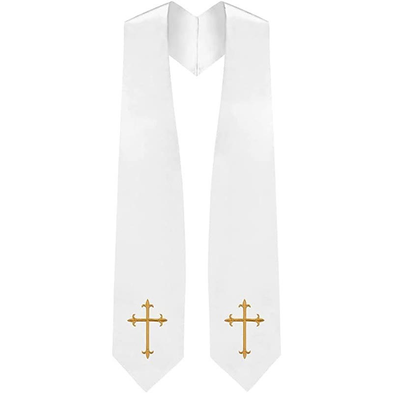 Reversible Clergy Stole Double - Embroidery Gold ulasan dan harga