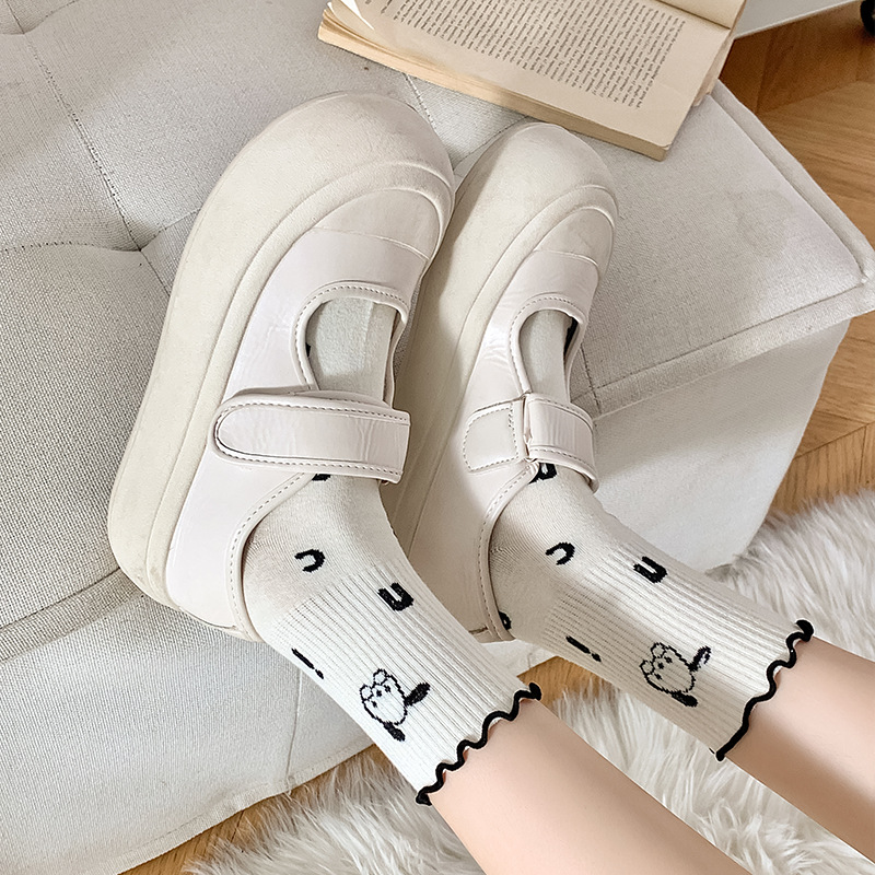 Women Socks Cotton Cute Rabbit - Embroidery On Socks ulasan dan harga